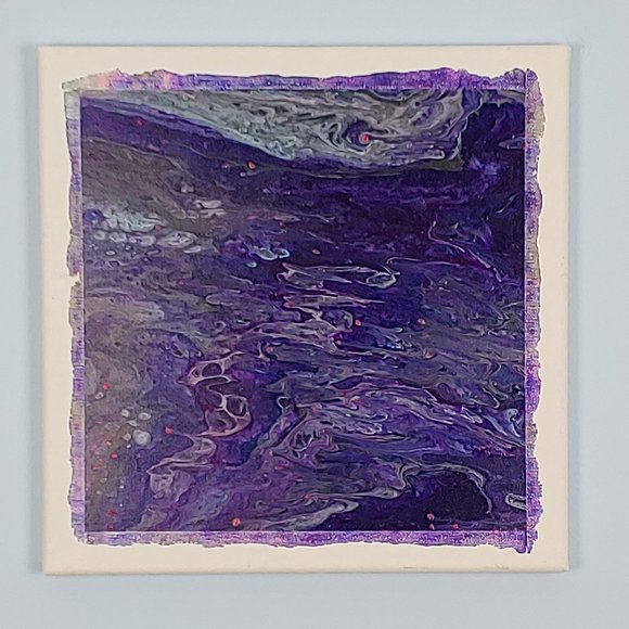 "Purple Murky Wave" Abstract Fluid Painting 12x12
